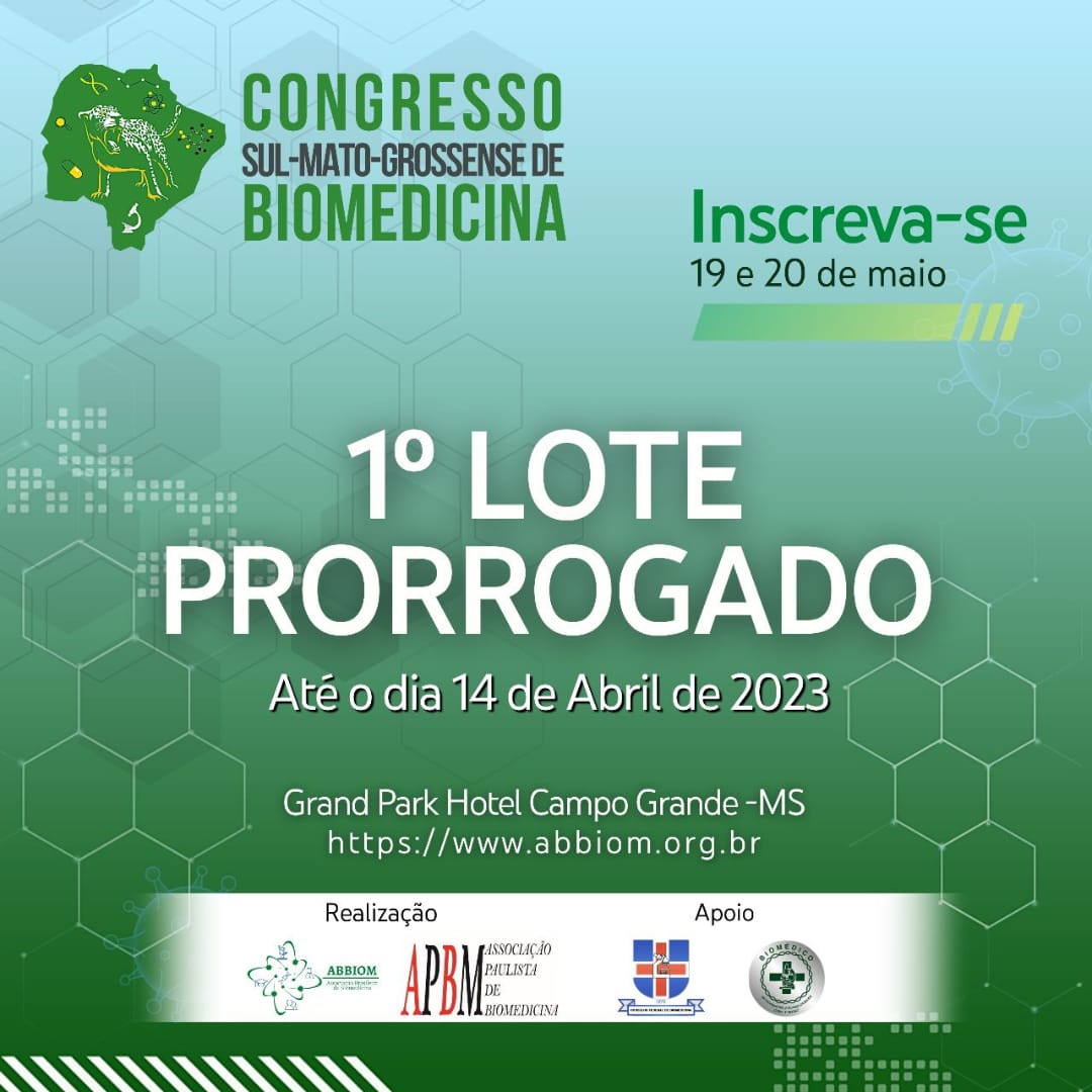 Congresso Sul Mato Grossense de Biomedicina recebe inscrições CRBM 1