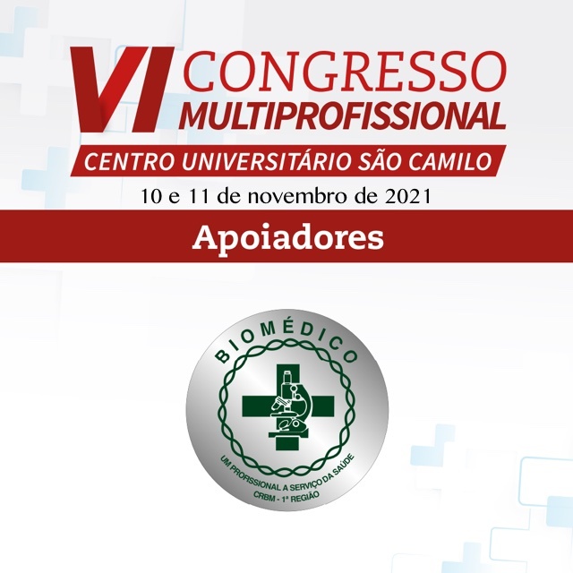 CRBM1 e APBM apoiam congresso multidisciplinar do Centro Universitário São Camilo  Inscrições vão até o dia 7 de novembro (gratuitas)