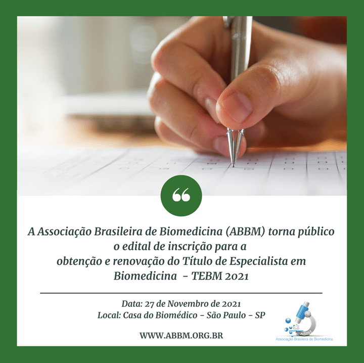 TÍTULO DE ESPECIALISTA ABBM 2021