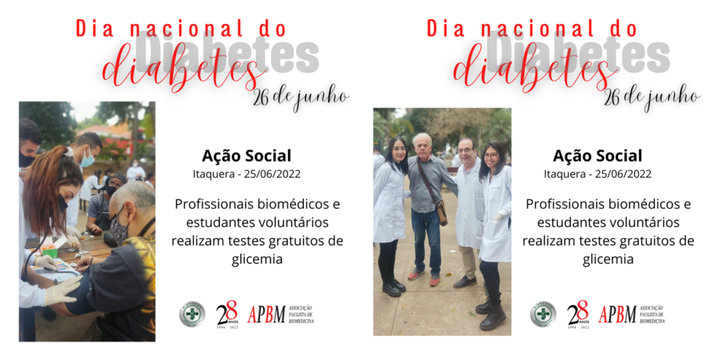 No dia nacional do Diabetes Ação Social da Biomedicina, realiza testes gratuitos de glicemia no Largo do Cambuci, região central da capital paulista