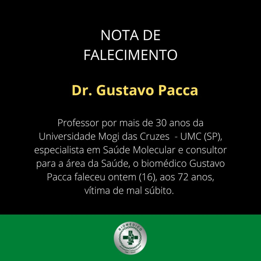 NOTA DE FALECIMENTO – Dr. Gustavo Júlio Pinto Pacca