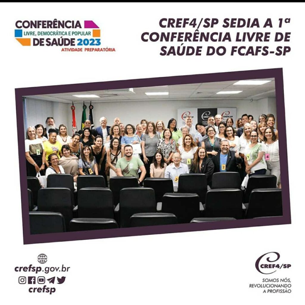 1ª CONFERÊNCIA LIVRE DE SAÚDE DO FÓRUM DOS CONSELHOS ATIVIDADES FIM DA SAÚDE DO ESTADO DE SÃO PAULO – FCAFS
